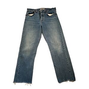 Levi’s ~ Wedgie Straight Denim Jeans~ unfinished hem ~ size 31
